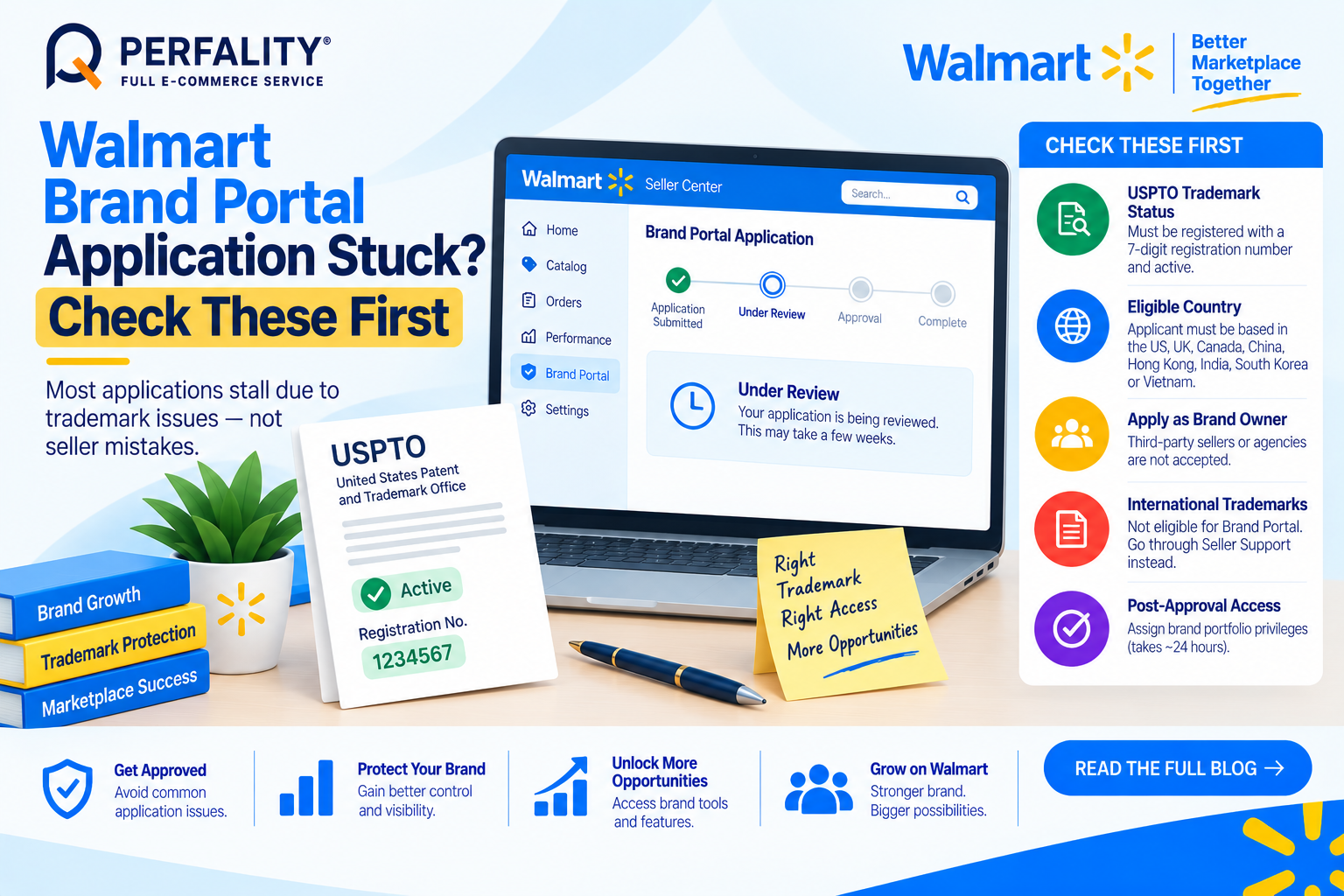 Walmart Brand Portal application checklist